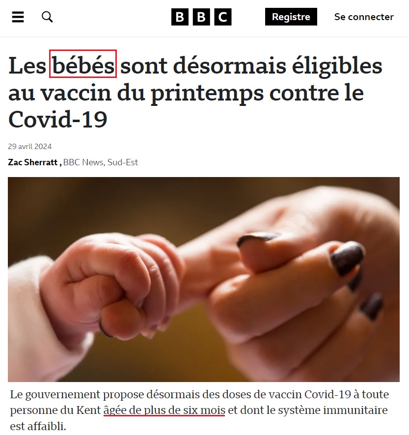 benoitm_mtl's tweet photo. La folie se poursuit... Les bébés âgés de plus de 6 mois sont désormais «éligibles» à recevoir une injection à ARN messager. 🧬 😱 https://t.co/UFdYqeCfLW

▶️ Ne leur pardonnez pas, ils savent ce qu'ils font. -Claire Séverac https://t.co/xDZAVnnC1I