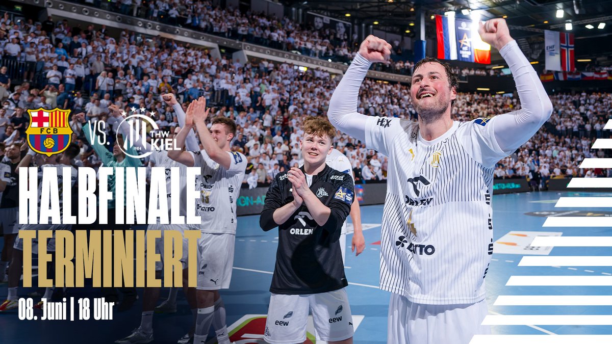 Jetzt wissen wir, wann wir in Köln auf den Rekordsieger @fcbhandbol treffen! Die Vorfreude auf das TruckScout24 @ehfcl Final4 2024 in der @LANXESSarena steigt von Minute zu Minute! Mehr Infos 👉 bit.ly/3ybMRO5 #WirSindKiel #NurMitEuch #ehfcl