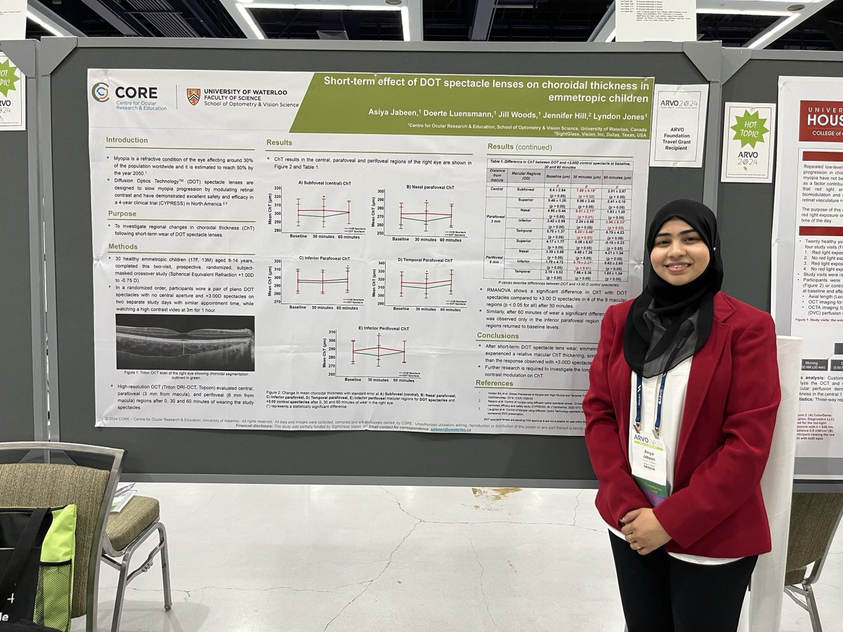 To close out #ARVO2024, let's celebrate our students' successes once more. Congrats Piyush for being recognized as presenter of a hot topic poster, and to Asiya for receiving the ARVO travel grant award and her poster being selected for the MIT competition. Well done everyone!
