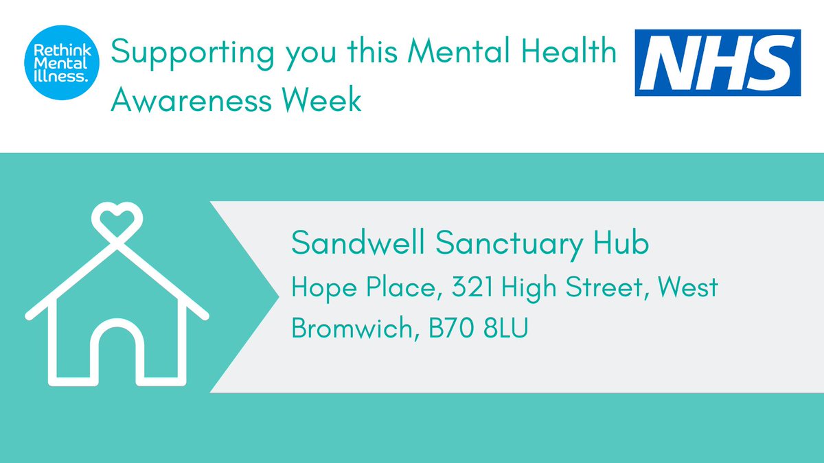 Life can be difficult, but remember you are not alone. If you need or want to chat, our Sanctuary Hubs are here. The Sandwell Sanctuary Hub is open every Monday-Friday from 6pm to 11pm or Saturday and Sunday from noon to 11pm. #MentalHealthAwarenessWeek