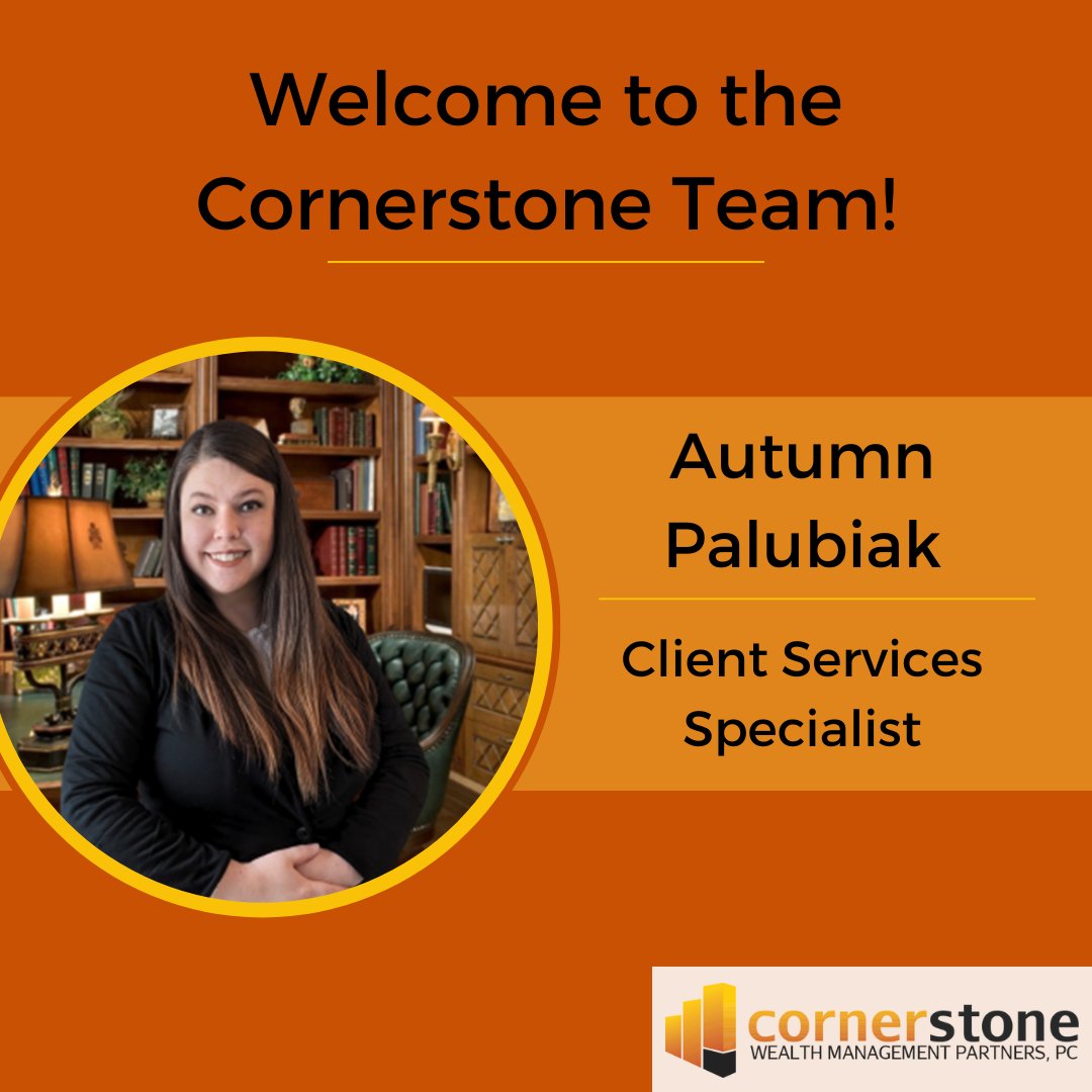 Have you met the newest member of the Cornerstone Team? Meet Autumn Palubiak! Autumn is our Client Services Specialist who you will never find without a smile. Learn more about Autumn here:cornerstone-wealth.com/autumn-palubiak

#CornerstoneWealthManagementPartners #CWMP