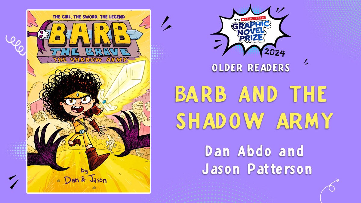 Happy Friday! We’re so excited to share that BARB AND THE SHADOW ARMY by Dan & Jason is shortlisted for the Scholastic Graphic Novel Prize in the Older Readers category! Go Barb! ⚔️⚡️ @scholasticuk