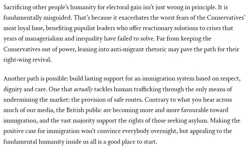 Refugees aren't problems to be processed. They are human beings to be cared for. Read my full piece for @tribunemagazine here: tribunemag.co.uk/2024/05/jeremy…