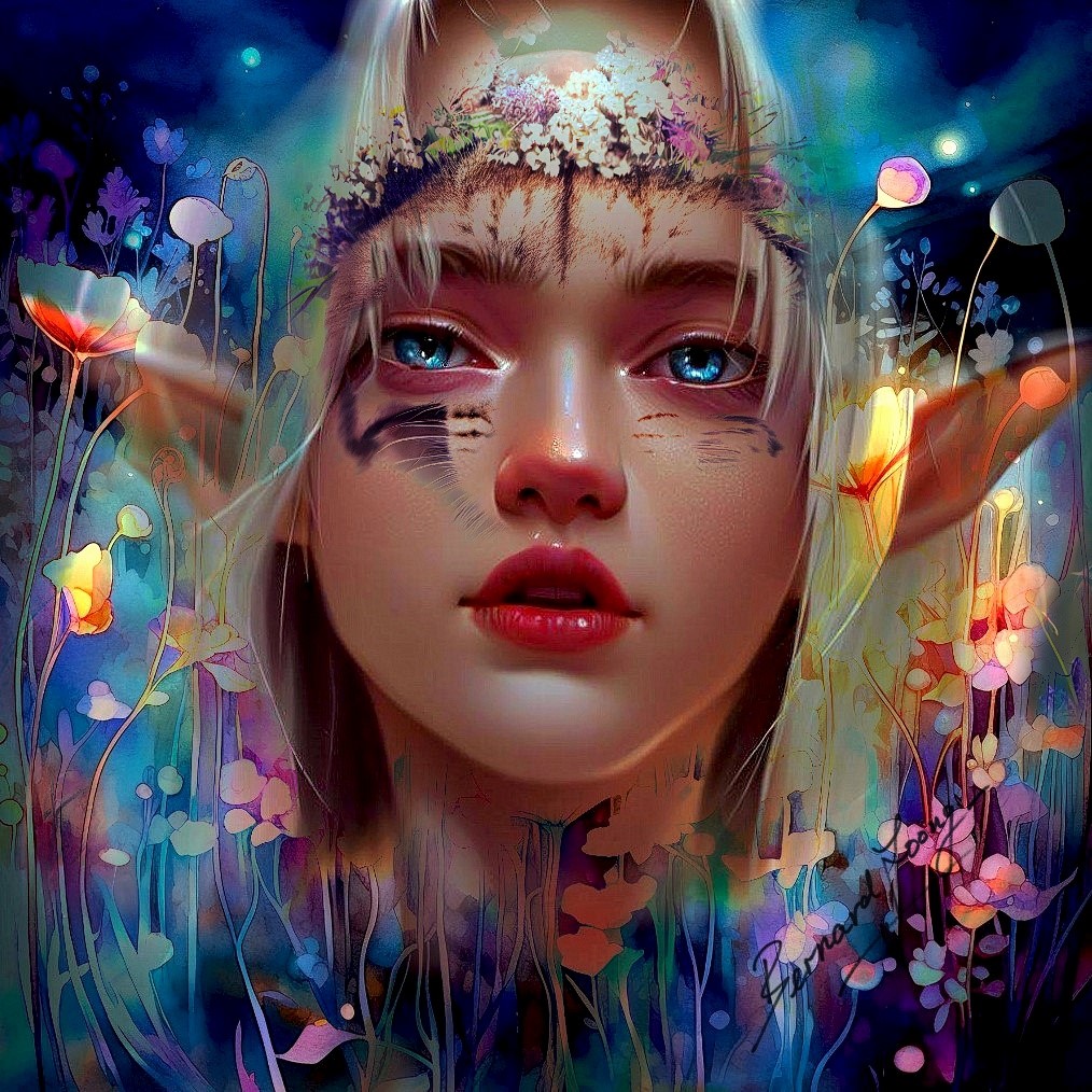 PRIMROSE PIXIEWILDCHILD (Whimsical Portraiture Art series)
Artwork is copyrighted.
Please feel free to contact me for more information.
#AIart #artificialintelligenceart