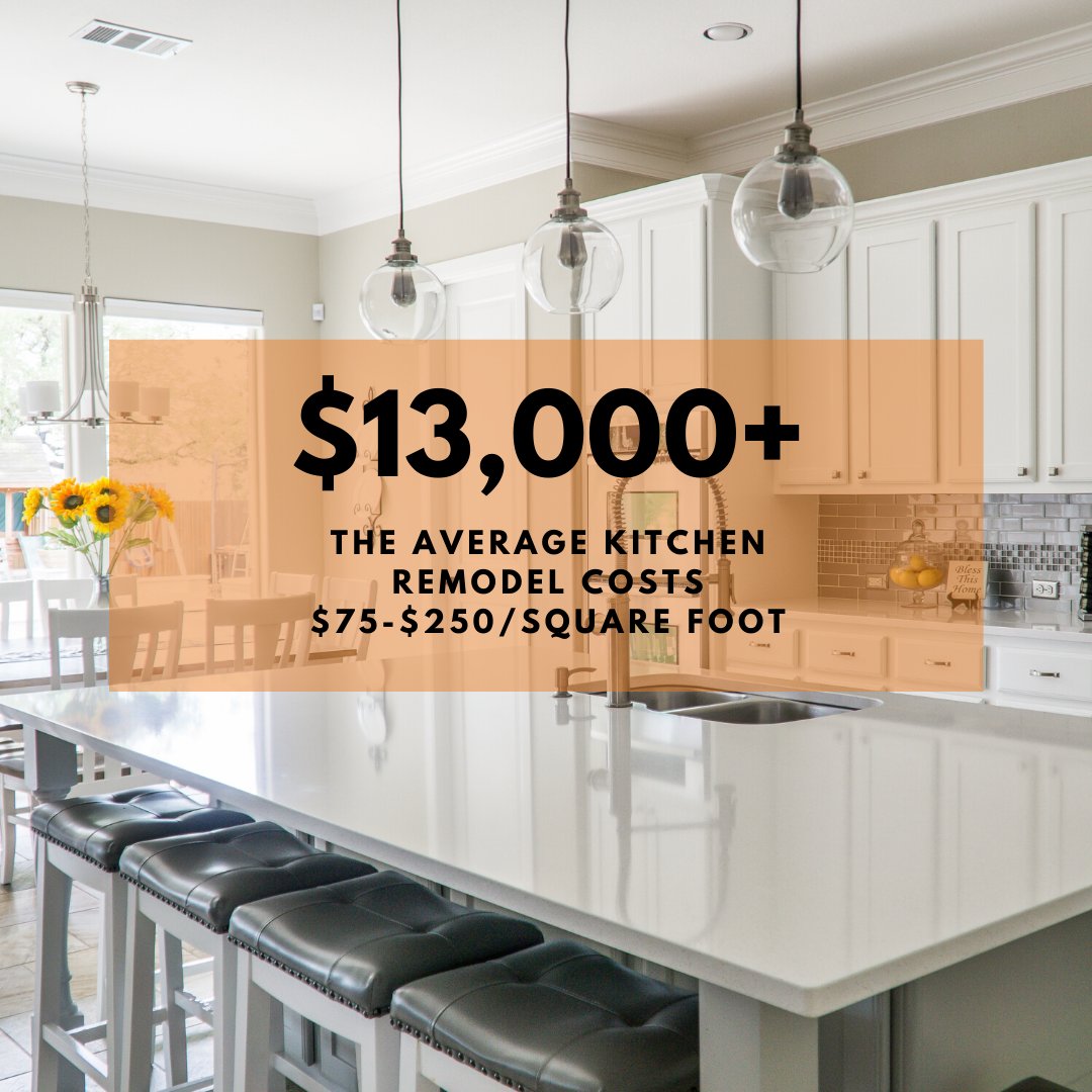 Ready for upgrades? 

The average kitchen remodel costs $75-$250 per square foot. 😱

#kitchenremodel #kitchenwork #dreamkitchen #kitchenideas #interiordesign
 #AndreaDavis