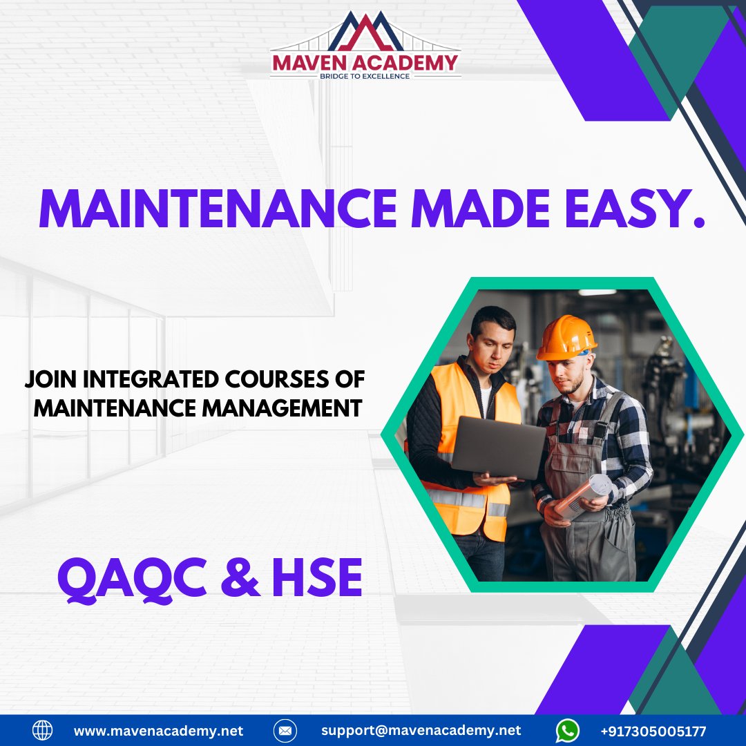 MavenAcademy1's tweet image. Enroll now: mavenacademy.net
#qualitycontrol #projectmanagement #machinelearningcourse #IoTcourse #onlinecourses #skilldevelopment #careerdevelopment #kolkata #BigBreaking #projectmanagementprofessional #projectmanagementtraining #qualityassurance #quality