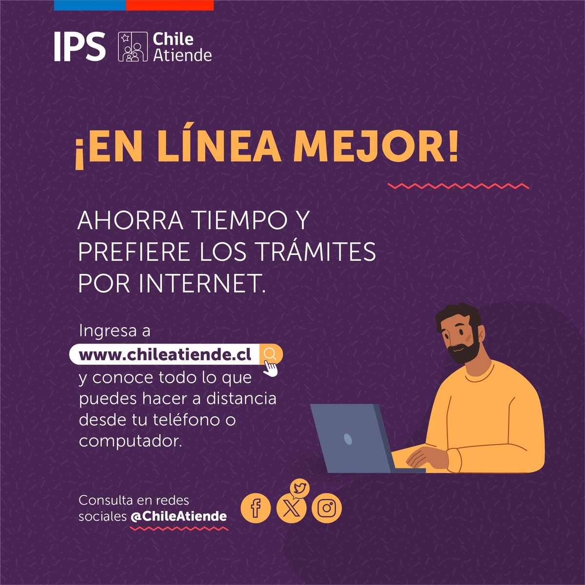 ¡Buenos días! 👋Siempre es buen momento para adelantar por Internet💻📲 los trámites estatales que necesitas y para eso está chileatiende.cl, donde podrás: 🔸Informarte. 🔸Descargar documentos. 🔸Solicitar beneficios y mucho más. Entra ahora ➡️chileatiende.cl