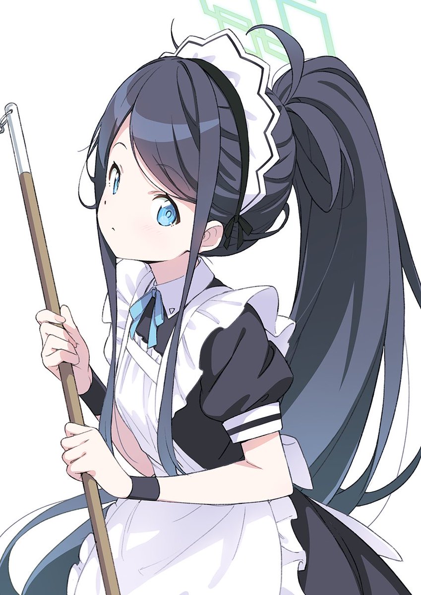 天童アリス(ブルアカ) ,メイドアリス 「メイドユズだけ描いてないな…#メイドの日 」|かんざきひろのイラスト