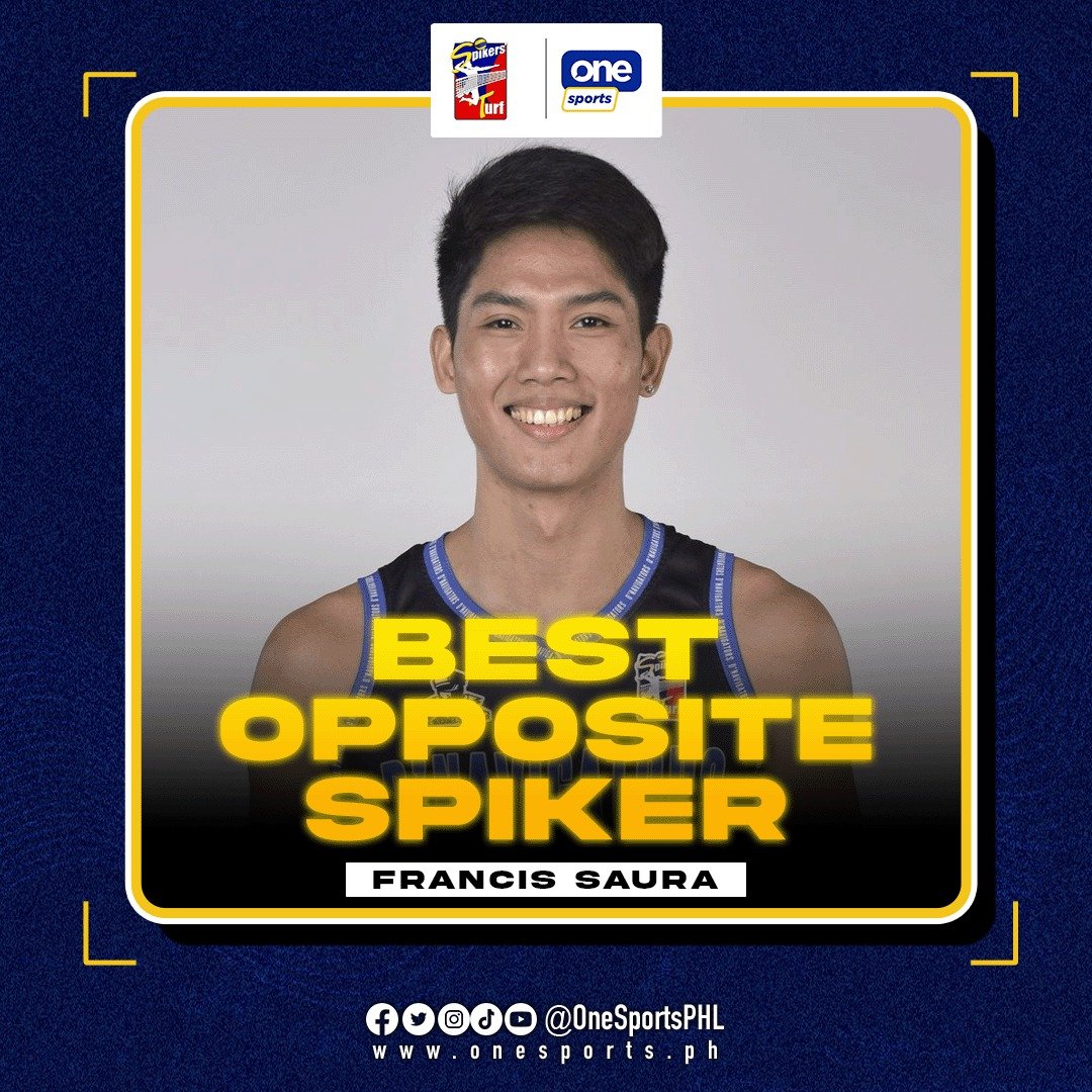 THE UNSTOPPABLE FORCE 💪 Stealing the spotlight with his jaw-dropping offensive plays in the taraflex, D'Navigators' Francis Saura bags the 2024 Spikers' Turf Open Conference Best Opposite Spiker plum! #SpikersTurf