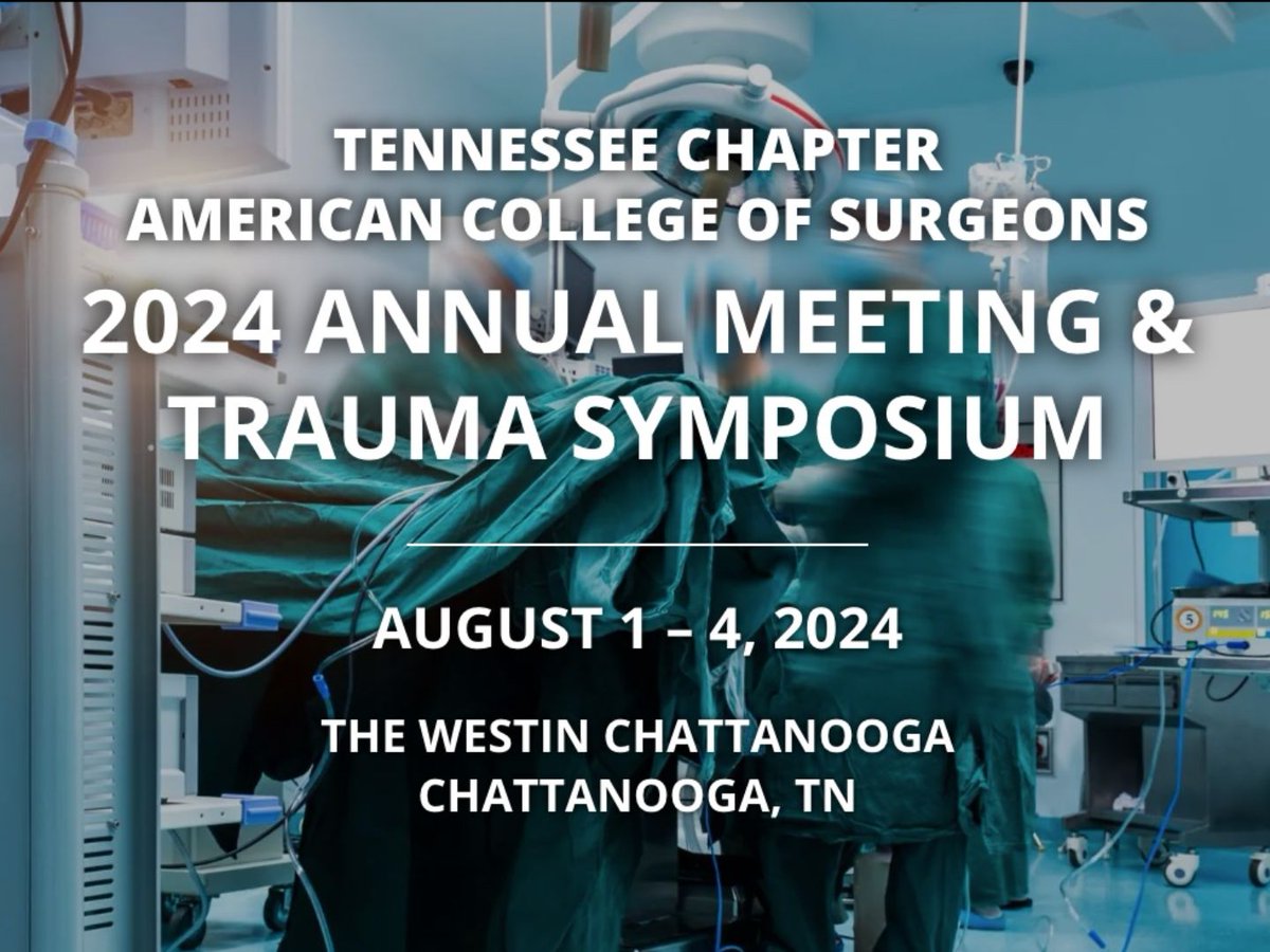Register Now for the 2024 TNACS Annual Meeting and the Oscar Guillamondegui Tennessee Trauma Symposium. Join us for another fantastic meeting of Tennessee surgeons. Important educational sessions and fun social events are planned. Go to bit.ly/4acqfdD. #TNACS