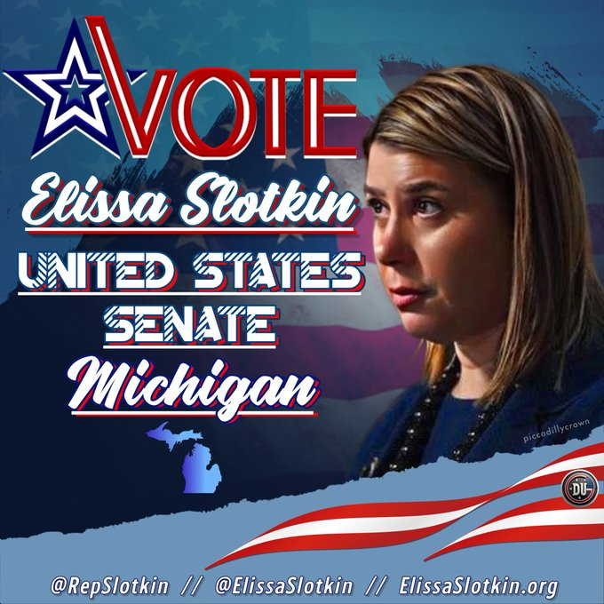 Michigan is must-win Senate seat for Dems in 24 @ElissaSlotkin deserves your support A war vet, she has spent her career in public service She’s defended Democracy in war & peace Keep the Senate Blue Vote for Elissa Slotkin #Allied4Dems #ProudBlue #DemVoice1 #Fresh #DemsUnited