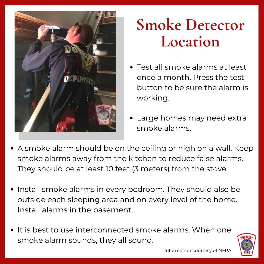 It is important that smoke detectors are placed in the right locations in your home to ensure you and your family are safe. Follow the above guidelines when installing smoke detectors in your home. ⁠
⁠
#dxfd #smokedetectors #firesafety #nfpa