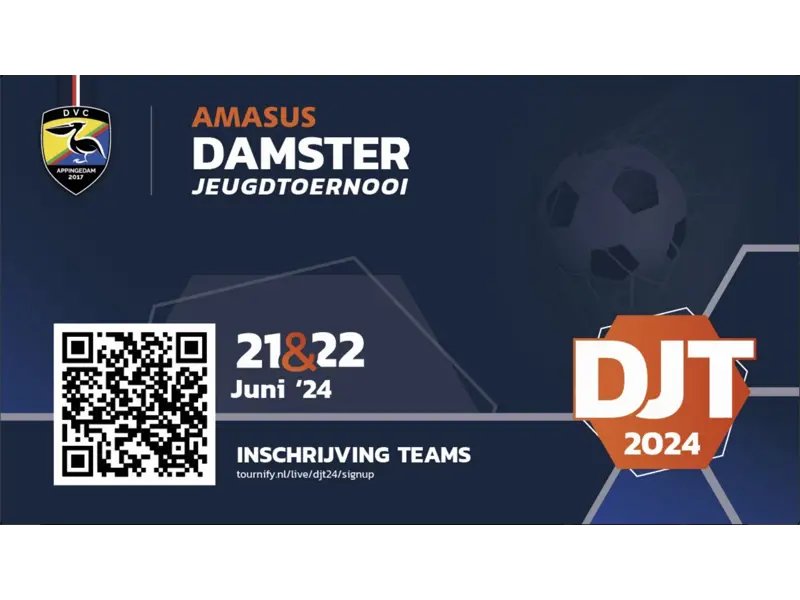 SCHRIJF JE IN OP DE LAATSTE PLEKKEN VAN HET AMASUS DAMSTER JEUGDTOERNOOI!

Bekijk de 🧵 (1/3) hieronder voor onder andere meer informatie over welke teams zich nog kunnen inschrijven