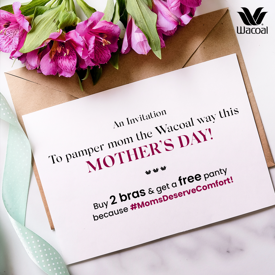 This is your cue to send this to Mom and spoil her! 
Visit a Wacoal store near you to avail the offer 💖

#ComfortableInsideConfidentOutside #Wacoal #WacoalIndia #WacoalWoman #ComfortAtItsFinest #CraftedInJapan #MomsDeserveComfort #MothersDay #MothersDay2024