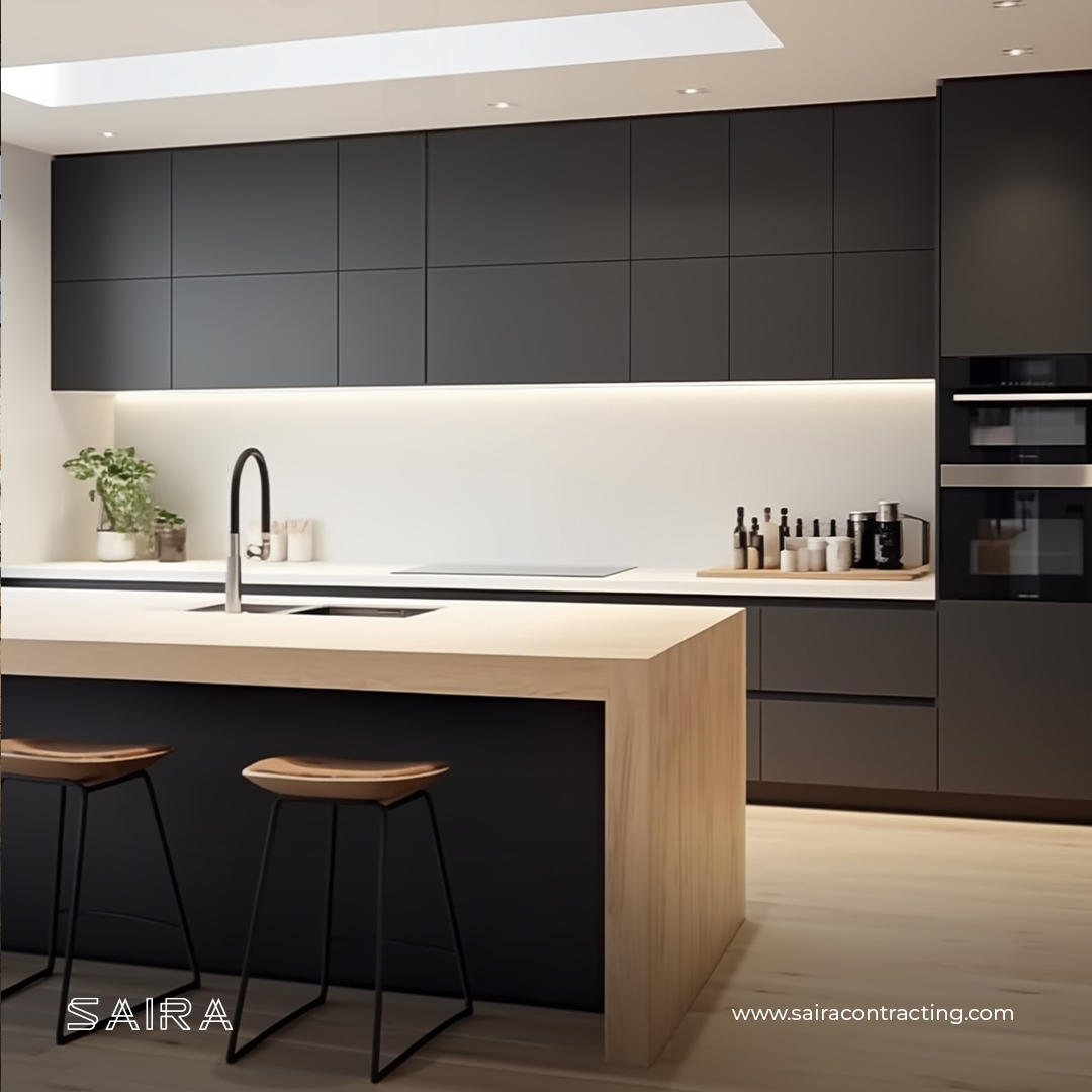 Unleash the potential of your kitchen with Saira Interior's modern luxury designs. Swipe through our carousel to explore the perfect blend of style and functionality, where cooking becomes a luxurious experience.#ModernKitchen #LuxuryLiving #SairaInterior #SairaContracting