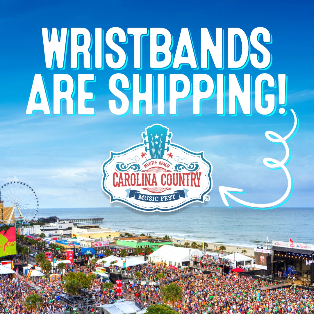 Wristbands have begun shipping and are enroute to you. Remember, DO NOT put them on until the week of the fest – fight the urge. 😉 Be sure to register your wristbands before the fest so you can walk right into the gates with ease! Read more details here: carolinacountrymusicfest.com/news/wristband…