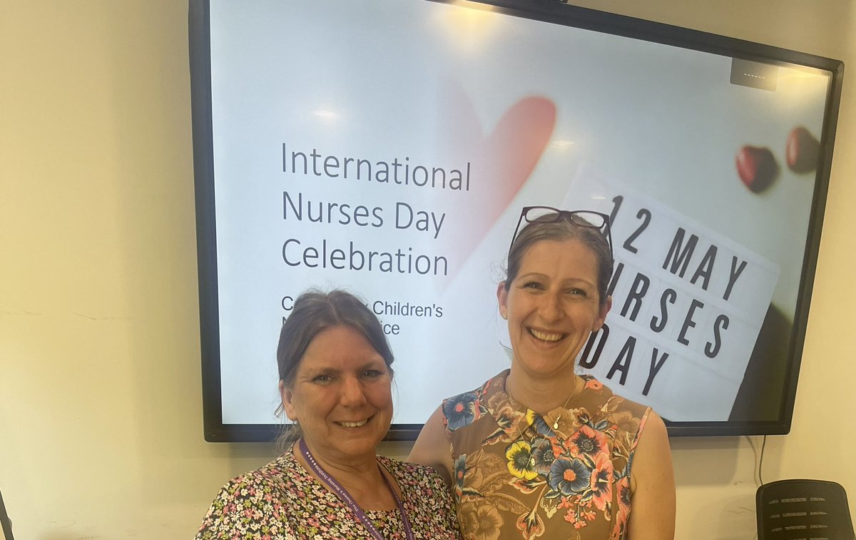 What a treat today to share #InternationalNursesDay with @BecksBDaniels and her wonderful team! @CCNSPDTeam @TheQNI