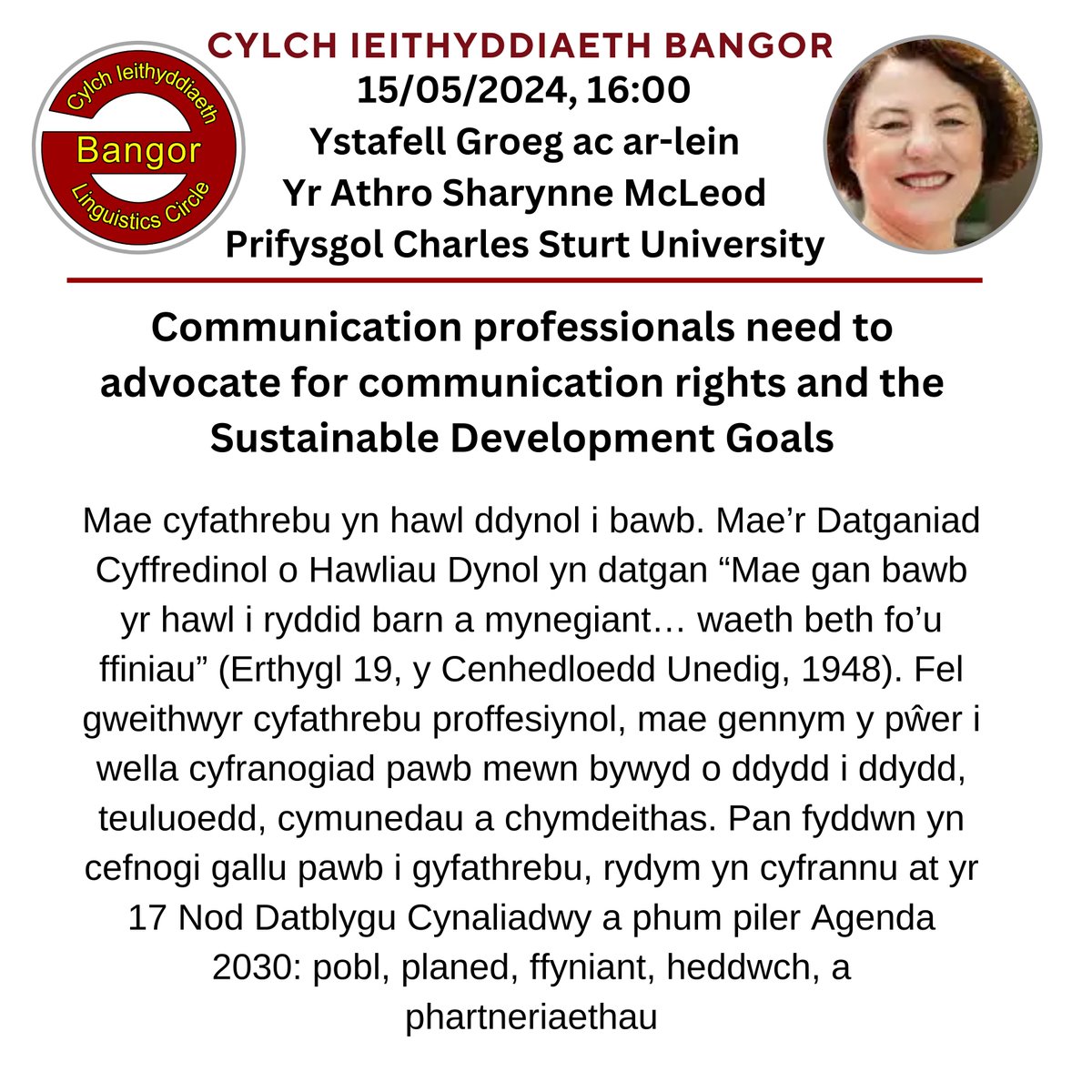 Cylch Ieithyddiaeth Bangor Linguistics Circle tweet media
