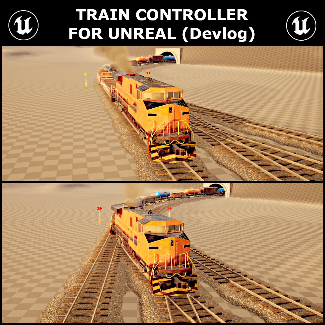 Train Controller for UE (Devlog)

The Railroad Switching feature is complete!

I'm realy pleased on how the asset is evolving 🙂
v1.0 is expected to be as powerfull as Unity's current v3.4

assetstore.unity.com/?q=WSM%20Game%…

unrealengine.com/marketplace/en…

#feedbackfriday @madewithUnreal