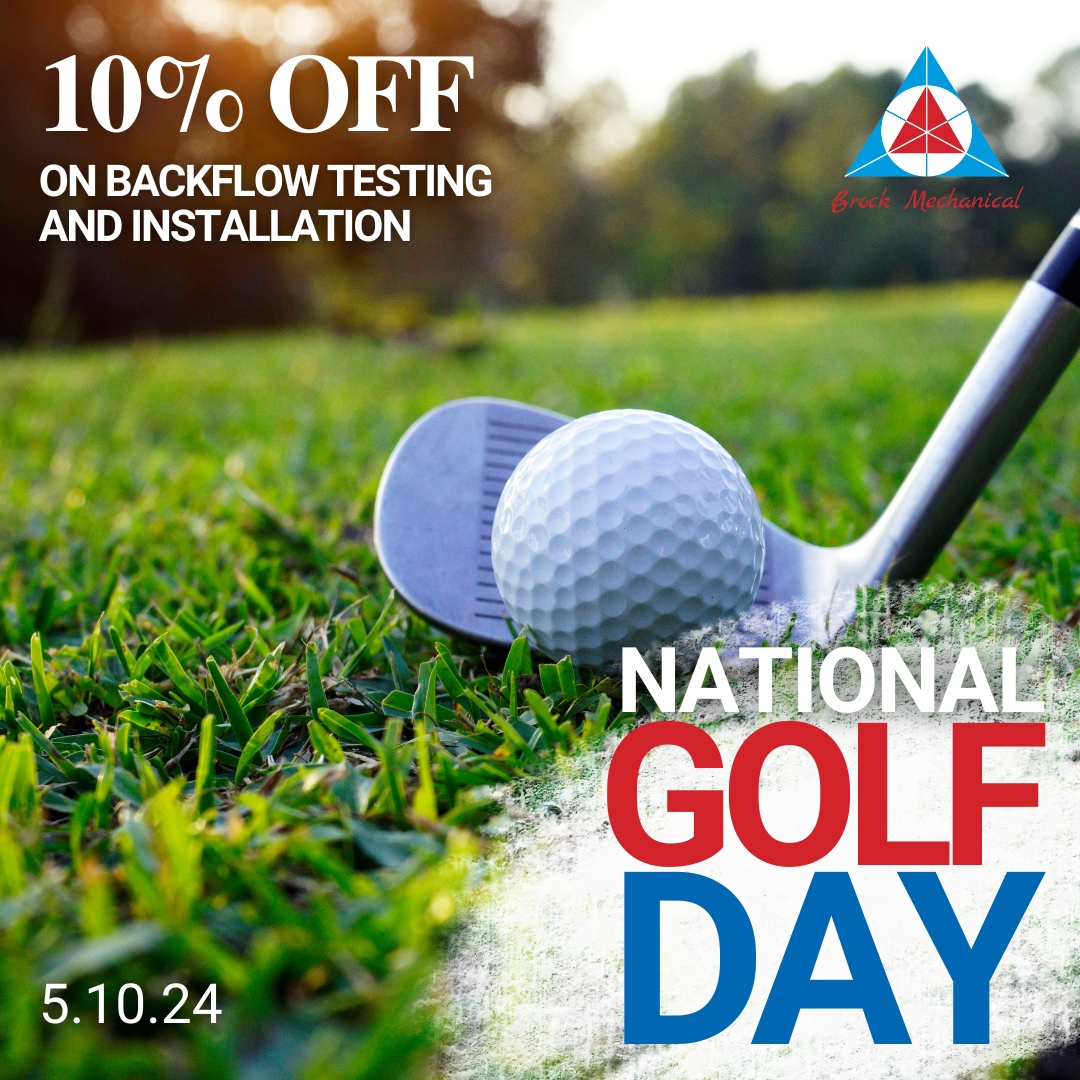 BrockMechanical's tweet image. Ensure your lush green lawn's flow is ready to go with our Backflow Testing and Installation, now at 10% off!
Call us today! 248-986-2376
#NationalGolfDay #FlowReady #BackflowTesting #BackflowInstallation #BrockMechanical #GolfDayPromo