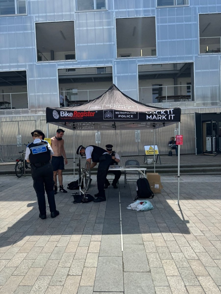 Bike marking event today in sunny Dalston