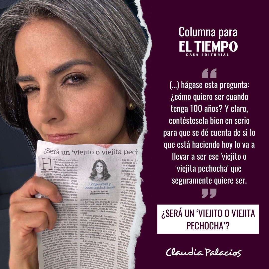 ¿Se han hecho esta pregunta? Invito a que lean mi columna de esta quincena para @ELTIEMPO eltiempo.com/opinion/column… #envejecimiento #viejitopechocho #viejitapechocha