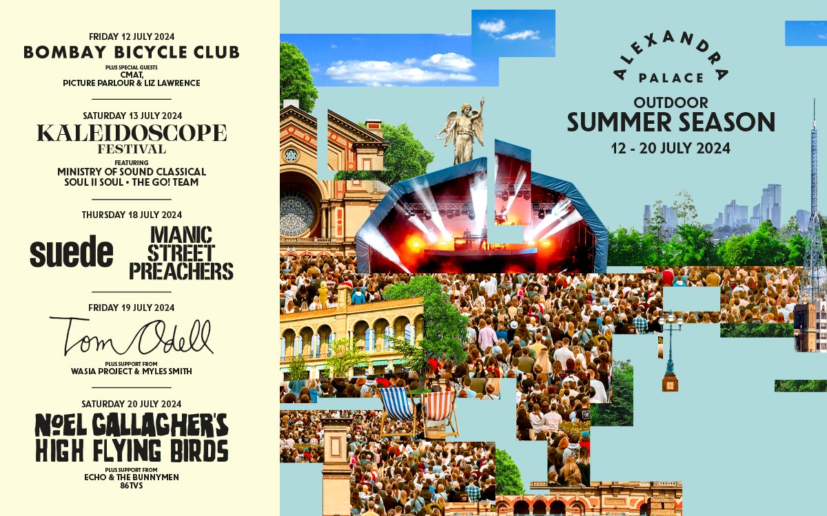 Who's ready for some summer fun? 🙋 Our Outdoor Summer Season brings you a mega line-up in our award-winning Park, with unparalleled panoramic views across London 🌇 We'll see you there 😎 🌞 alexandrapalace.com/summer-season/ 🌞