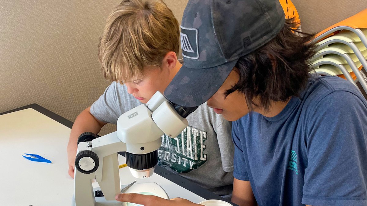 JenisonSchools's tweet photo. Earlier this month Pinewood 6th graders visited Hemlock Crossings to expand on their science curriculum about ecosystems! Students played games, collected water samples, examined organisms under microscopes &amp; more, according to @MissPattison5. Well done, Pinewood 6th graders! https://t.co/rdvDhxumTA