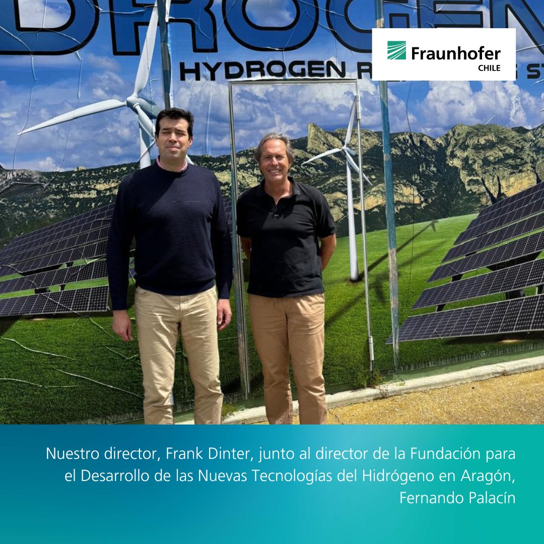 FraunhoferChile's tweet image. Nuestro director, Frank Dinter, visitó las instalaciones de la Fundación de Investigación para el Desarrollo de las Nuevas Tecnologías del Hidrógeno en Aragón. 
#WeKnowHow #Fraunhofer