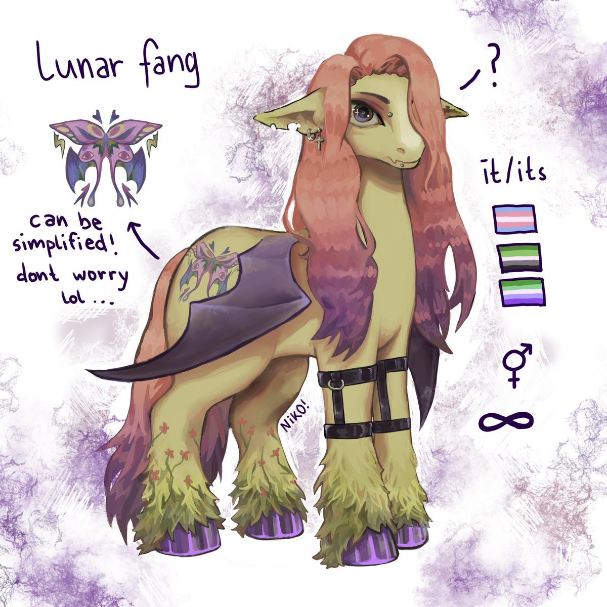 fluttershy / flutterbat kinsona.... #mlp