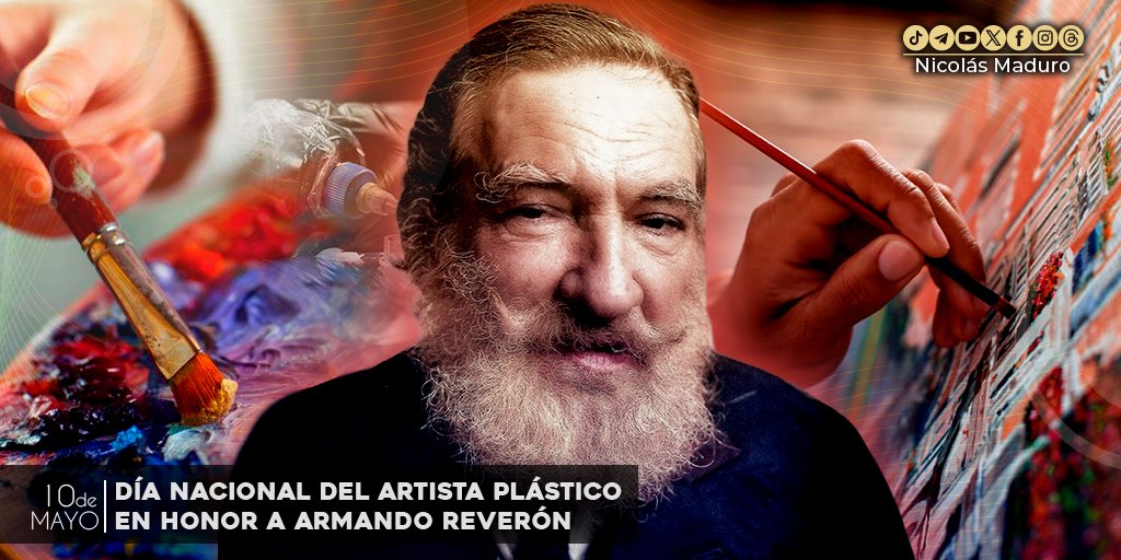 NicolasMaduro's tweet photo. Hace 135 años nació Armando Reverón, pintor del pueblo, maestro de la luz y precursor del arte nacional. En honor a su legado, hoy celebramos la obra de los artistas plásticos venezolanos, quienes con su labor creativa contribuyen a fortalecer el acervo cultural de la Patria. https://t.co/nY8l637rf7