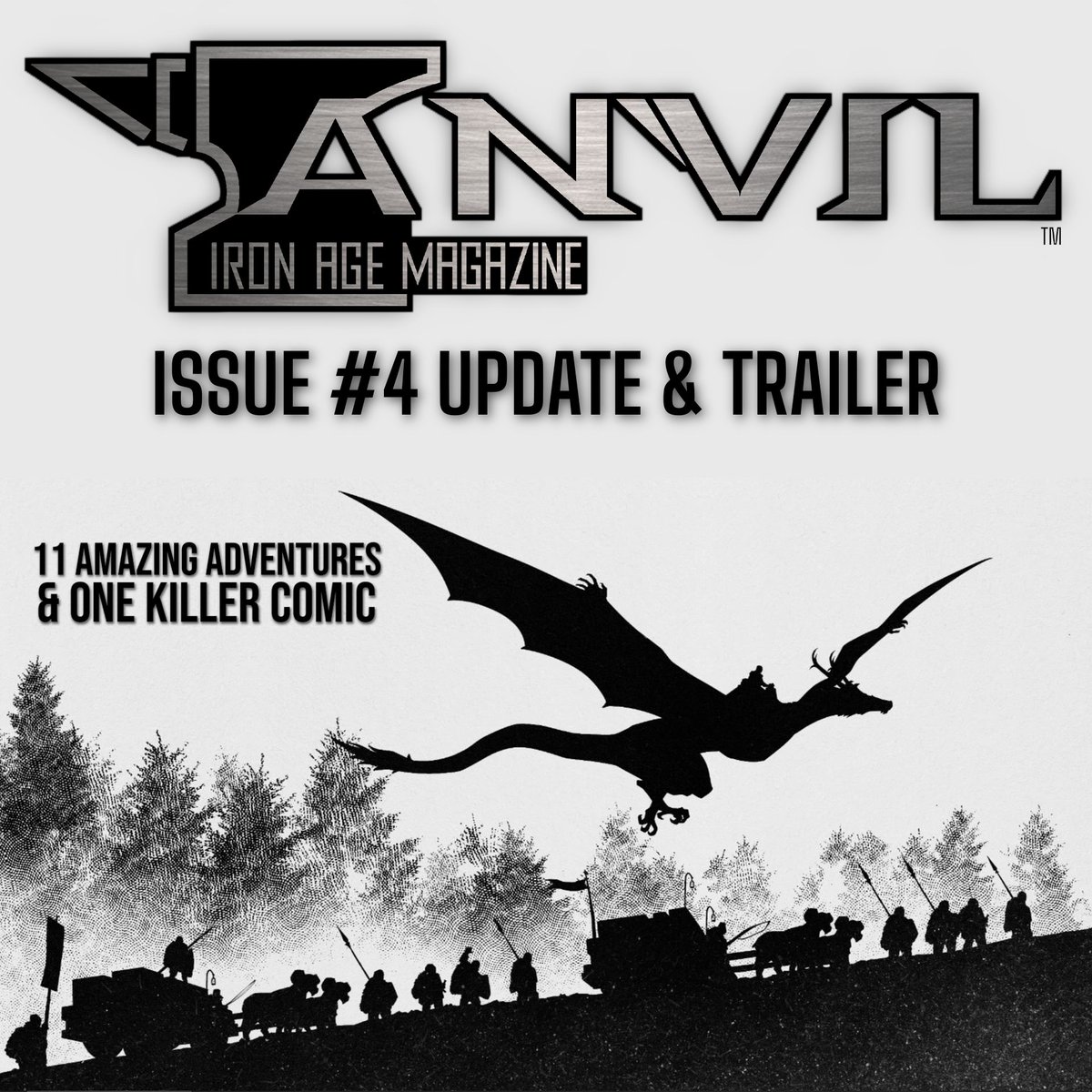 ANVIL #4 Updates New Trailer & New Faces! Check out the latest trailer and who is doing what in @AnvilMagazine! Shout out to @SCWKorsgaard, @stagescreen60, and @DevanyWilson! Read it here: ironage.media/post/anvil-4-u… #IronAge #sff #fantasy #magazine