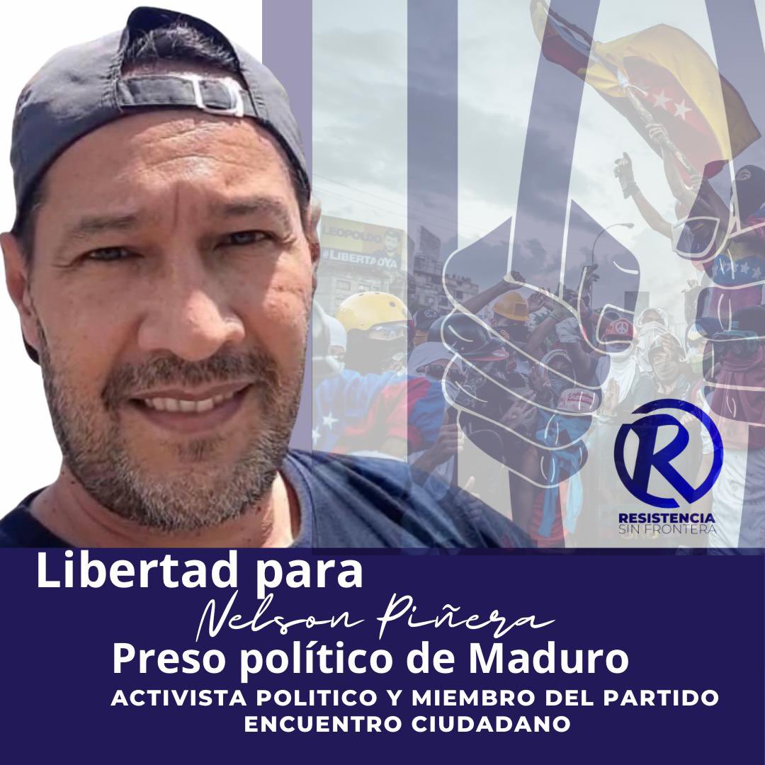 #PresosPoliticos de @NicolasMaduro 

Nelson Piñero se encuentra prisionero del régimen de Maduro desde hace 6 meses, injustamente detenido por atreverse a opinar en @X ( Twitter ) 

En Venezuela 🇻🇪 el sistema criminal te persigue, te secuestra , te desaparece de manera forzosa,…