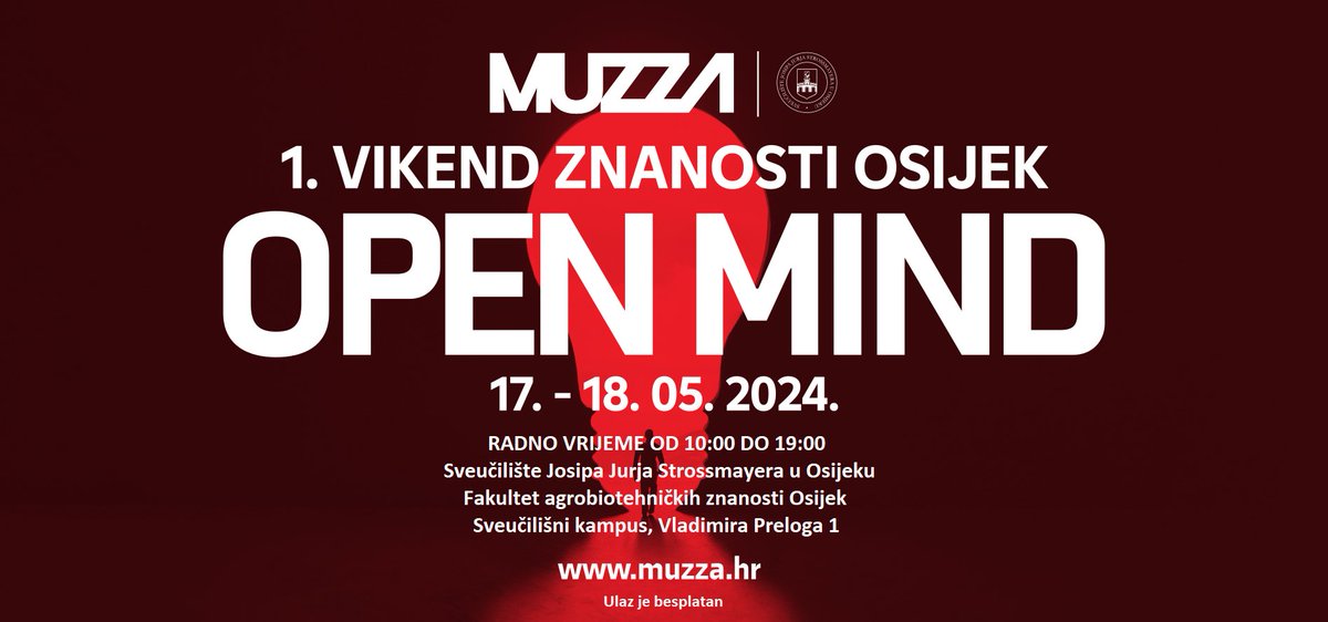 FOsijek's tweet photo. 📅 May 17-18: Join the 1st Science Weekend in Osijek! 50 interactive workshops from 10 AM to 7 PM at Osijek University. Learn about robots 🤖, the universe 👩‍🚀, human body 🧠, and much more! Entry is free. Don't miss it!✨

🔗 Find the full program in the link in our bio.

#FAZOS https://t.co/u6zSfZO4IT