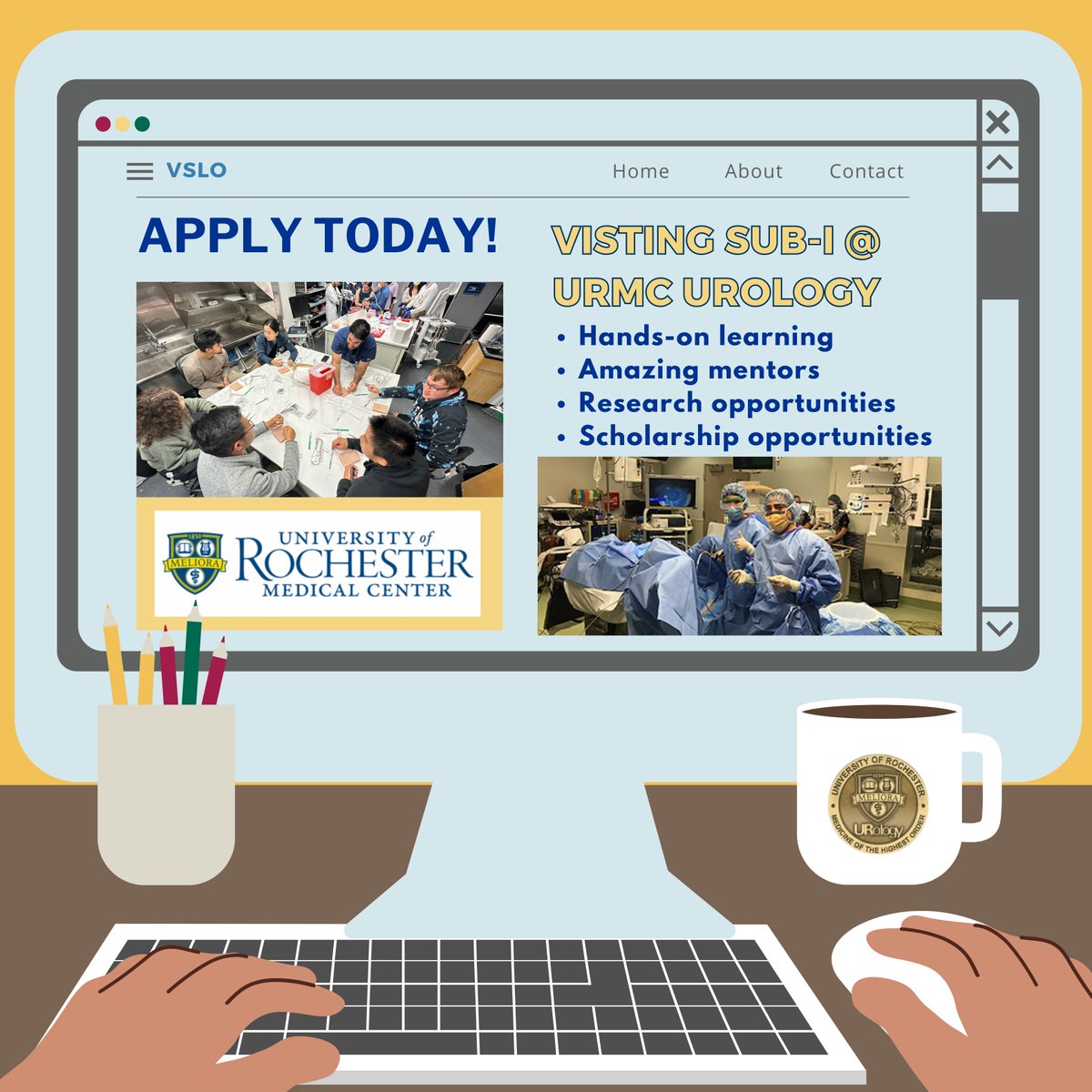 URMC Department of Urology (@urmcurology) on Twitter photo Hey medical students!! Still looking for a Sub-Internship? Interested in Urology? Come do a rotation at #URMCUrology and see all that #RochesterNY has to offer! For more information on how to apply, visit our website: urmc.rochester.edu/education/grad…
<a href="/Inside_TheMatch/">Inside The Match</a> <a href="/Uro_Res/">The Urology Applicant ⚕</a> <a href="/Uro_Stream/">UroStream</a> Hey medical students!! Still looking for a Sub-Internship? Interested in Urology? Come do a rotation at #URMCUrology and see all that #RochesterNY has to offer! For more information on how to apply, visit our website: urmc.rochester.edu/education/grad…
<a href="/Inside_TheMatch/">Inside The Match</a> <a href="/Uro_Res/">The Urology Applicant ⚕</a> <a href="/Uro_Stream/">UroStream</a>