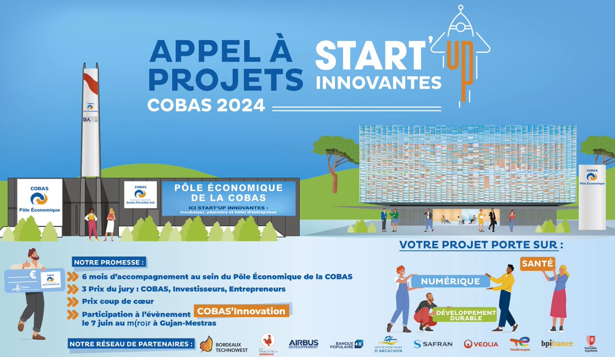 📢 J-5 avant la fin de l’appel à projets startups innovantes de la COBAS #2024 ! 🚀 Il est encore temps de se lancer ! 🤝 Vous avez un projet de #startup en lien avec : 🏥 la Santé, 💻 le Numérique, 🌱 le Développement Durable 🟢 Alors postulez 👉 lc.cx/qUka7CulJGG