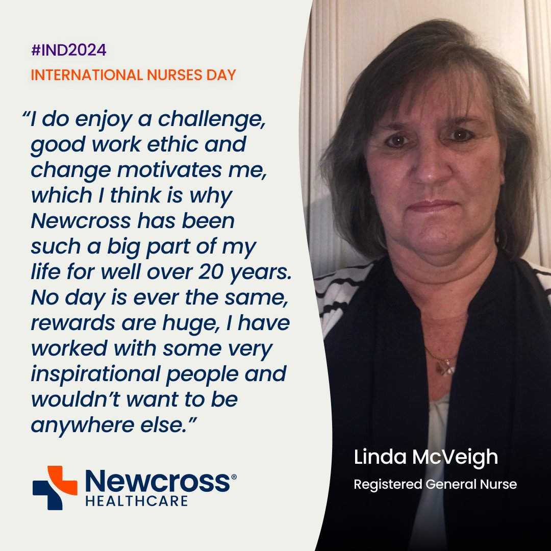 Prior to #InternationalNursesDay, whilst we celebrate every one of our nurses, it would be remiss not to highlight one nurse, Linda, who has dedicated the last 4 decades providing care! We truly thank you for all your hard work. Here's what it means to her to work at Newcross👇💙
