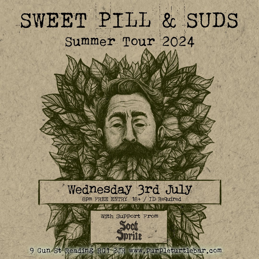 Sweet Pill / SUDS Summer Tour @The Purple Turtle support announcement SOOT SPRITE @sweetpilll @sudsband  @sootsprite #purpleturtlereading #purpleturtlerocks #purpleturtlemusic #rock #whatsonreading #readingmusic #sweetpill