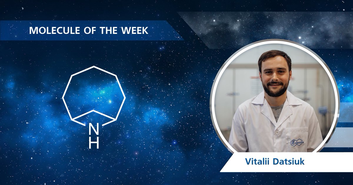 Please welcome Vitalii Datsiuk - the chemist behind the molecule of this week. Congratulations! 👏
bit.ly/4bcyNm8

#Enamine #molecule #chemistry #science #drugdiscovery