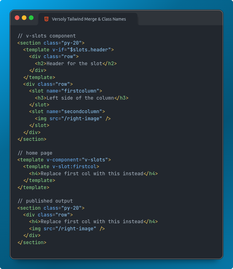 volkandkaya's tweet photo. Component slots and class names are now possible in Versoly.

A game changer for freelancers looking to build the most maintainable sites for customers.

Also easier than ever to change styling and elements inside a component. https://t.co/bjQoWVWYtm