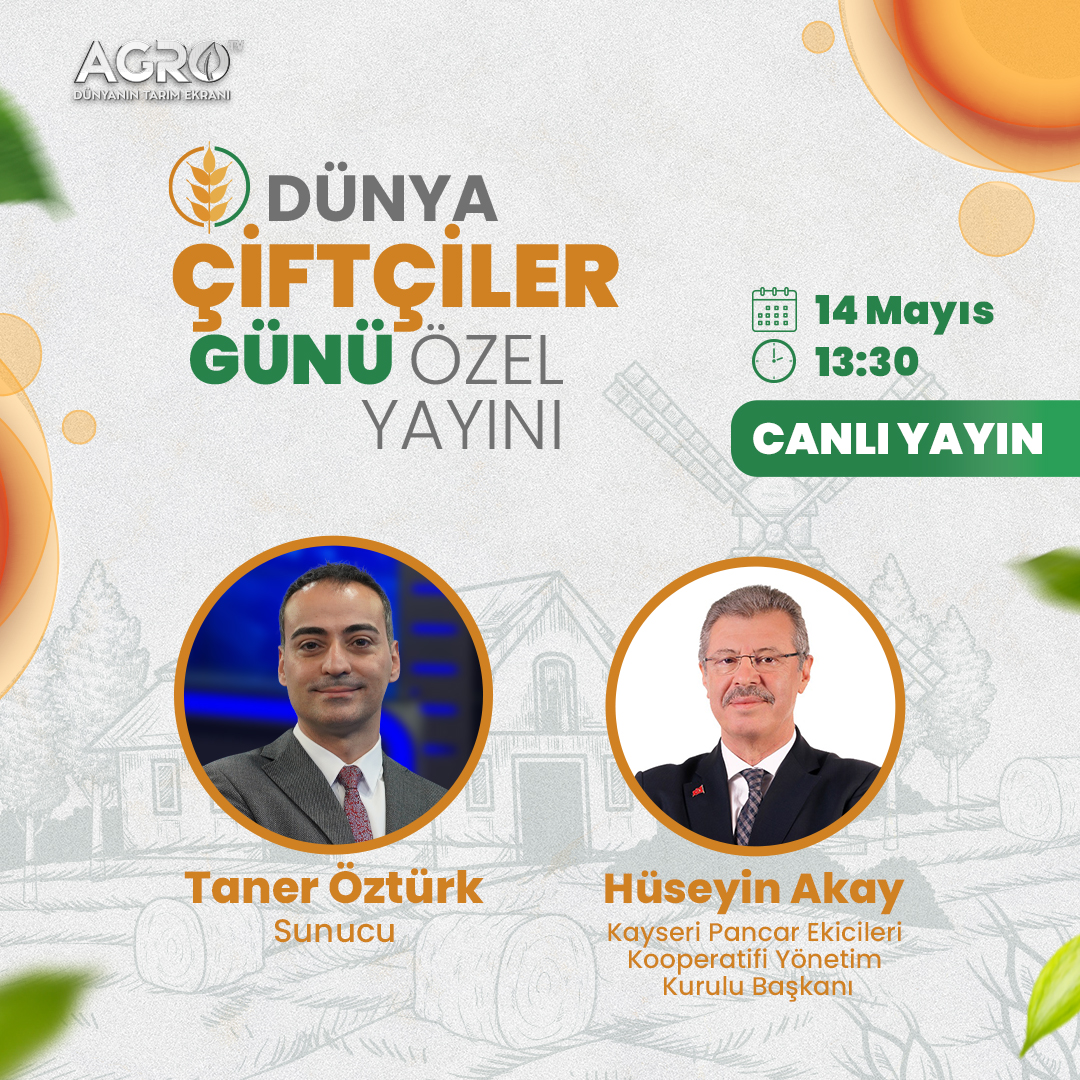 Kayseri Pancar Ekicileri Kooperatifi Yönetim Kurulu Başkanı Hüseyin Akay,14 Mayıs Dünya Çiftçiler Günü Özel Yayınında AGRO TV'ye konuk oluyor. @kayseri_seker #agrotv #tarım #ciftci #çiftçilergünü #çiftcilergünü #14mayısçiftçilergünü #14Mayıs #farming #farmerday #farmers