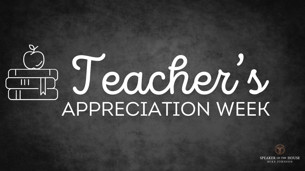 Watching my wife, Kelly, as she taught for so many years, I know first-hand the enormous amount of work and dedication that goes into managing a classroom. Happy #NationalTeachersWeek to all of our teachers. God bless you!