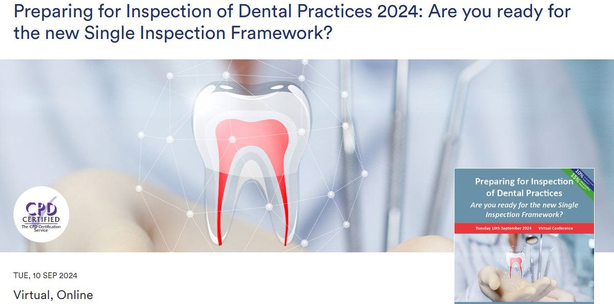 CQC will be placing more emphasis on 'the voice of people using services' inc asking staff for their views (BDA 17.4.24). Learn more at the Inspection of Dental Practices virtual CPD conf ow.ly/UrYF50RBHAL #dentalinspections @the_bdj @marsDNN @lucy_corner