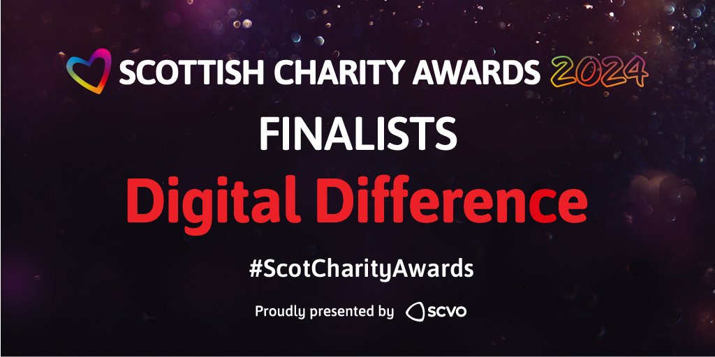 🎉We have some exciting news to share - we’re finalists in the Digital Difference category for this year’s Scottish Charity Awards!🎉 Simply vote for us on the Scottish Charity Awards website, then let everyone know you’ve voted for us on social media! #ScotCharityAwards