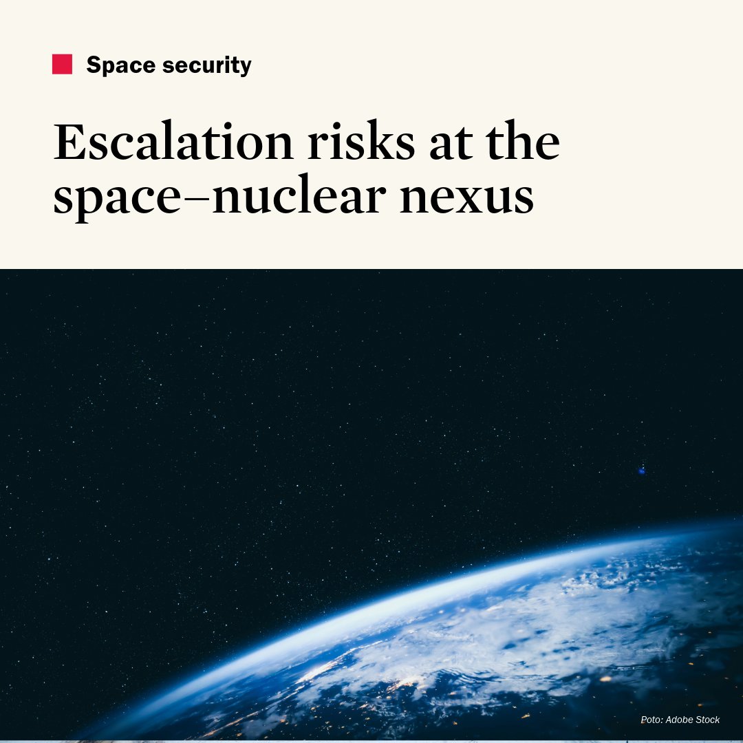 ‘The ways in which trends in #space interact with #escalation dynamics remain little understood’—This paper identifies escalation risks and #NuclearRiskReduction at the space–nuclear nexus. Download the PDF➡️ doi.org/10.55163/FZDW6…