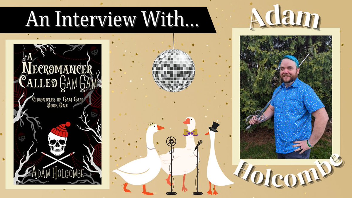 TONIGHT AT 8PM EST I'M GOING TO BE TALKING TO @TheAdamHolcombe, BEST POTATO AND AUTHOR OF A NECROMANCER CALLED GAM GAM WE'RE GONNA TALK ABOUT NOVELLAS, SEQUELS, GIFTS OF TEETH AND MORE! AND STAY TUNED FOR A SECRET SURPRISE ANNOUNCEMENT! COME CHECK IT OUT! (LINK IN NEXT TWEET)