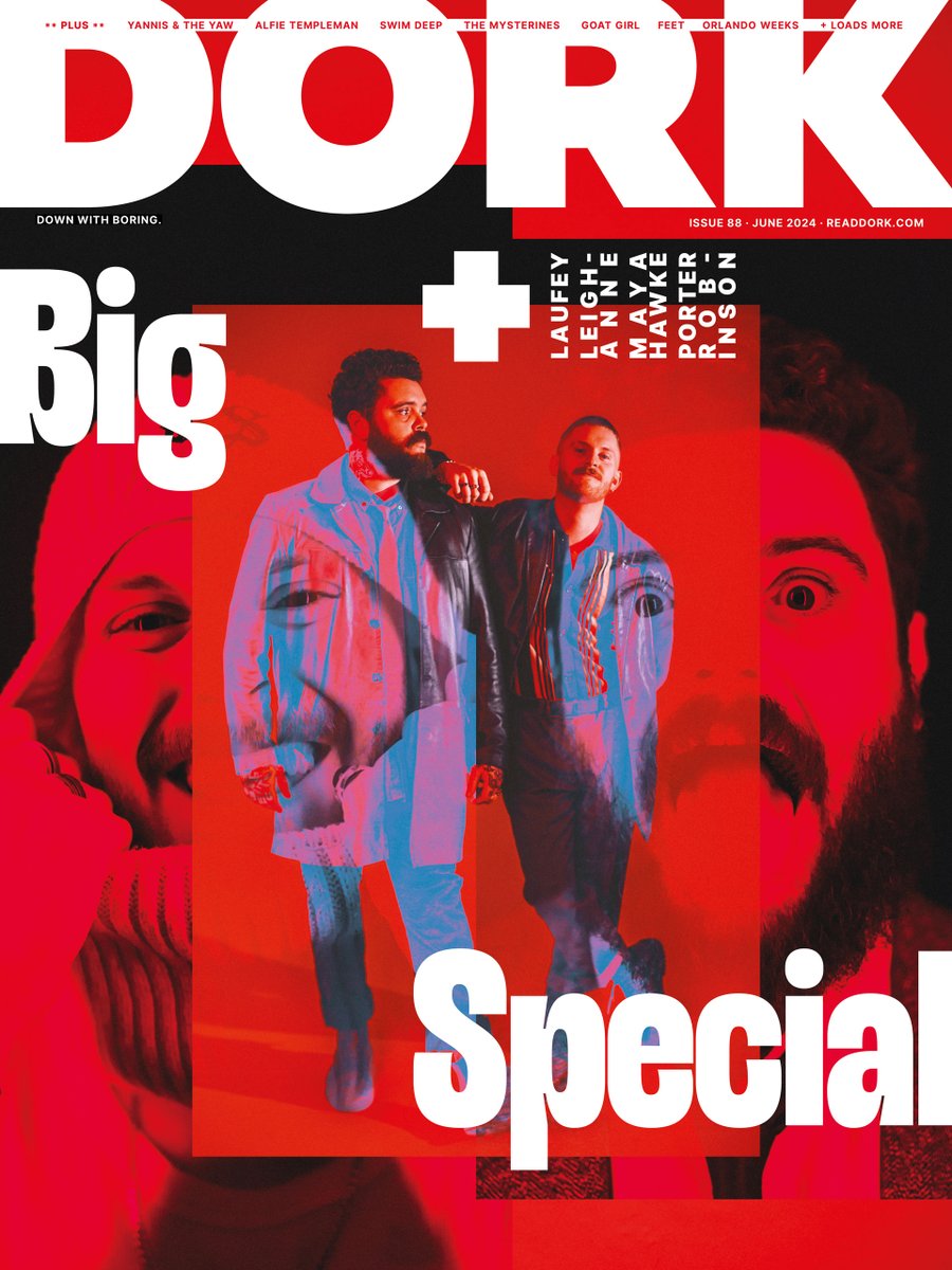 💫 NEW ISSUE 💫 The June 2024 issue of Dork is out now! We're delighted to welcome punk poets @BIGSPECIAL_ to the cover for the first time, as they drop their 5-star rager, 'POSTINDUSTRIAL HOMETOWN BLUES' Grab a copy: shop.readdork.com/products/dork-…