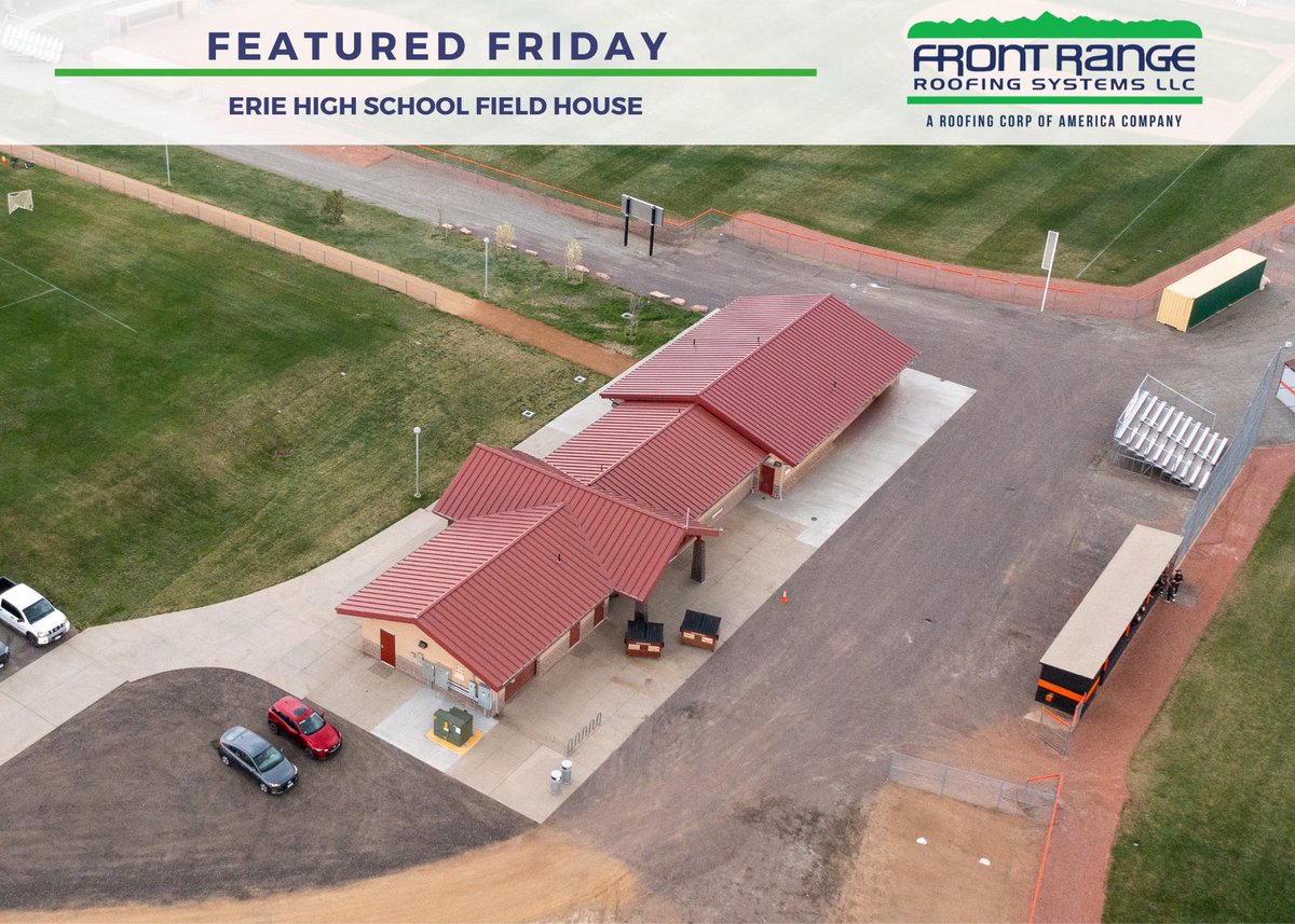 #FRRS #FeaturedFriday Project: Erie High School Field House

 • General Contractor: JHL Constructors
 • Roof Type: Mechanically Seamed Roof
 • Roofing Manufacturer: Berridge Manufacturing Company
 • Total Square Footage of Roofing: 3,000