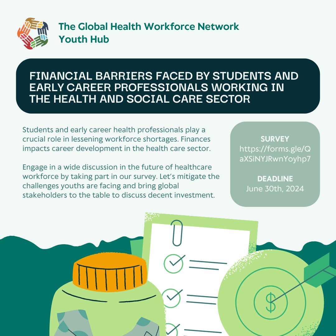 The @GHWNetwork #Youth Hub hopes to gain insight into financial barriers faced by students & early career professionals working in the health & social care sector. The form below intends to collect inputs from a vast range of stakeholders 👉🏻docs.google.com/forms/d/e/1FAI…