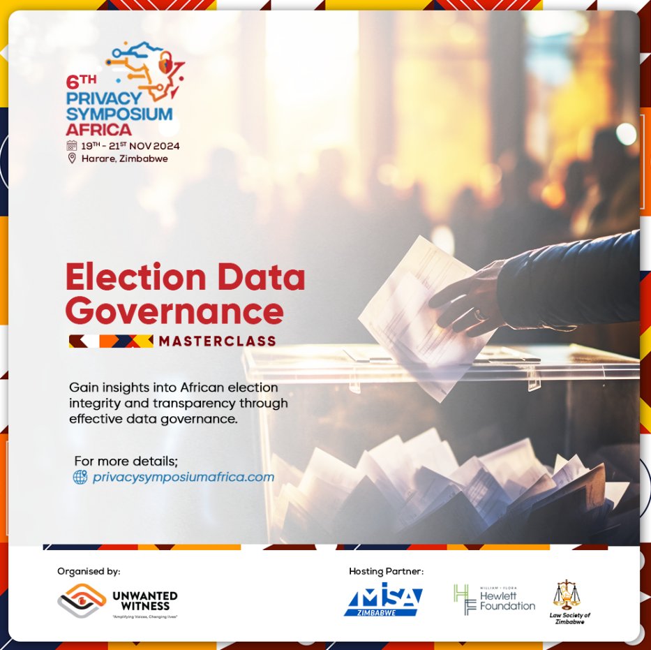 Register for a Master Class on Election Data Governance at the 6th Privacy Symposium Africa. This session will focus on a crucial component: ensuring the integrity, transparency, and security of electoral processes across the continent. Visit our site privacysymposiumafrica.com.